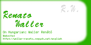 renato waller business card